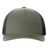 Custom Hats Richardson Loden Green - Black 112FP Richardson Adjustable Snapback Two Tone Hats Custom Patch Hats Patch Hat
