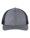 Custom Hats Richardson Navy Heather - Navy 115CH Richardson Adjustable Snapback Two Tone Hats Custom Patch Hats Patch Hat