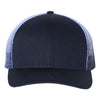 Custom Hats Richardson Navy - Navy To White Fade 112PM Richardson Adjustable Snapback Two Tone Hats Custom Patch Hats Patch Hat