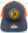 Custom Hats Richardson Navy - Orange I Work The Pole So My Wife Doesn't Have To 112 Richardson Custom Patch Hats Patch Hat