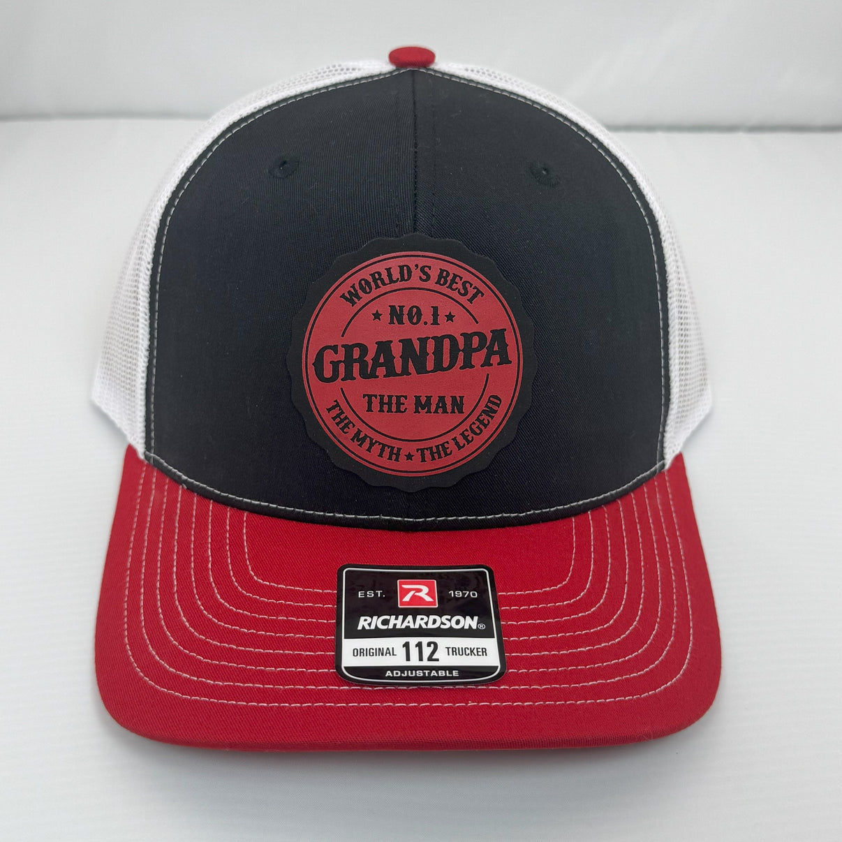 Custom Hats Richardson Worlds Best Grandpa 112 Richardson Custom Patch Hats Patch Hat
