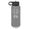 Custom Hats Water Bottle Dark Grey 32oz Polar Camel Engravable Water Bottle Custom Patch Hats Patch Hat
