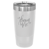 Custom Hats White Engravable 20oz Tumbler with Slider Lid Custom Patch Hats Patch Hat