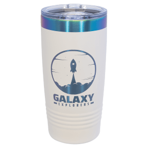 Custom Hats White - Prism Engravable 20oz Tumbler with Slider Lid Custom Patch Hats Patch Hat