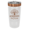 Custom Hats White - Rose Engravable 20oz Tumbler with Slider Lid Custom Patch Hats Patch Hat